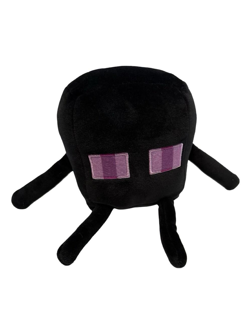 Minecraft Enderman Cuutopia Plush Toy, Black with Purple Accents, 11 in